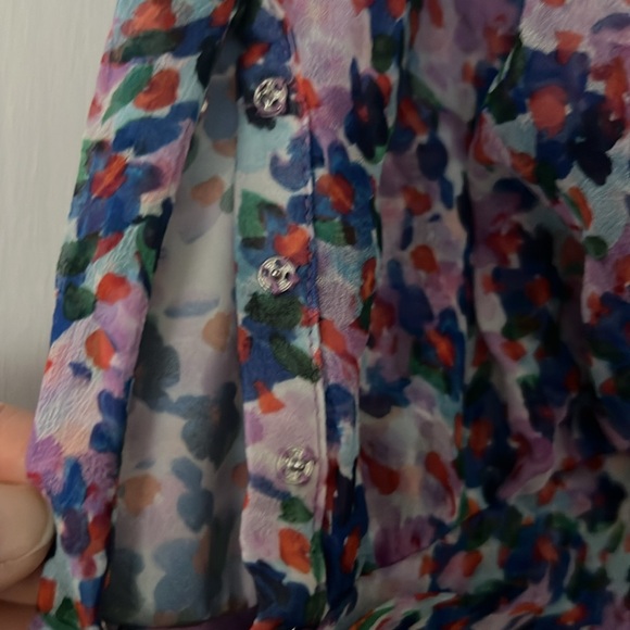 VERONICA BEARD Cayson Floral Fit and Flare Mini Spring dress size 00 100% silk - Picture 12 of 14